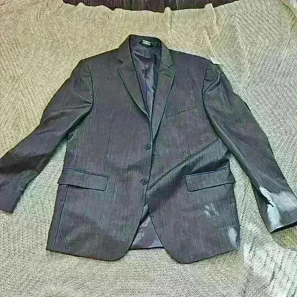 Mens SALVATORE LORENTE 100% ITALIAN WOOL Gray Blazer Pure Wool Salvatore Lorente